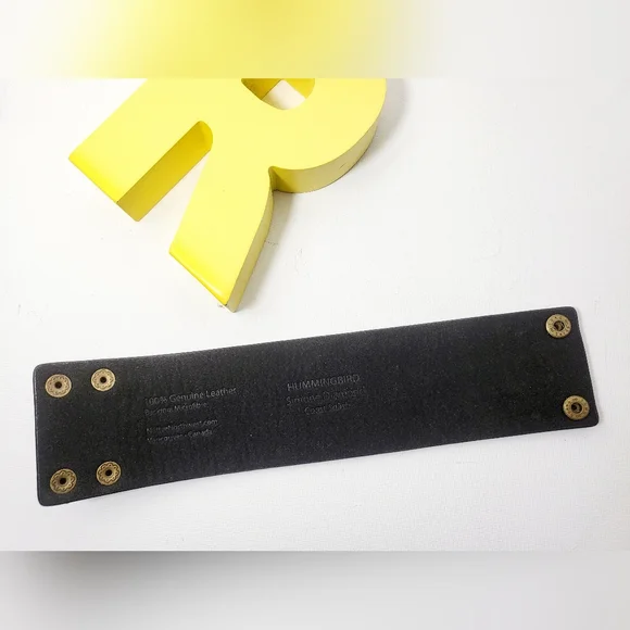 🛍️ LEATHER CUFF Bracelet Hummingbird - Picture 6 of 8